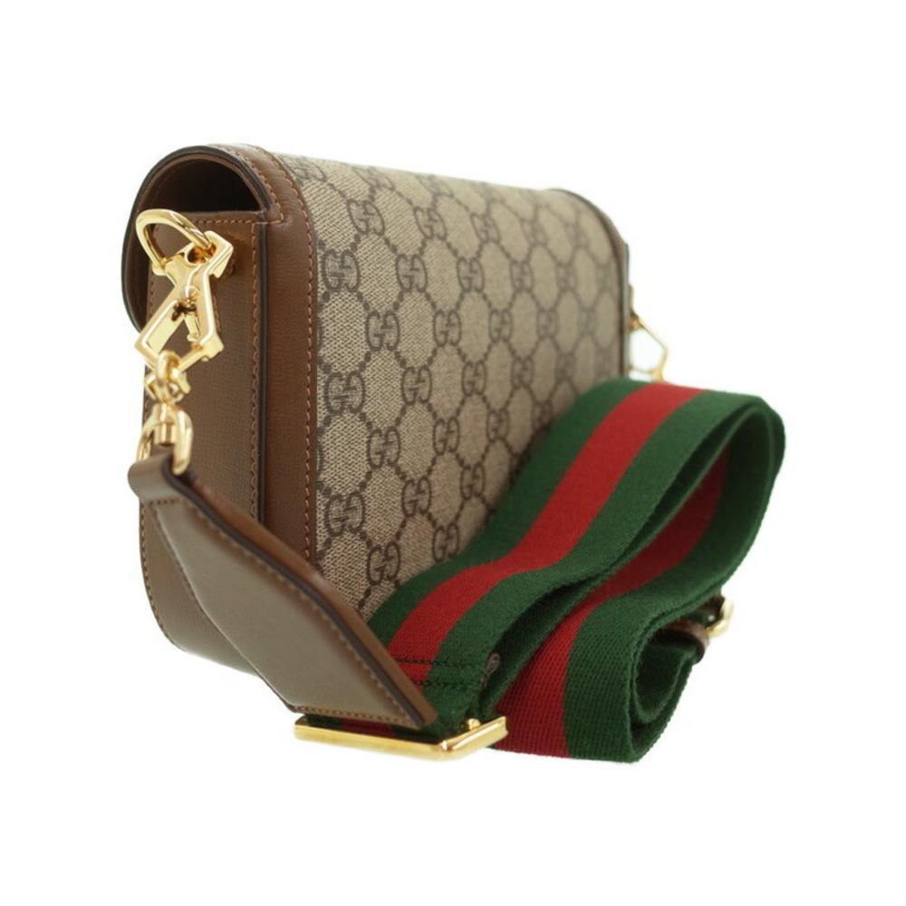 Gucci trimmed Horsebit beige leather Brown 1955 bag shoulder
